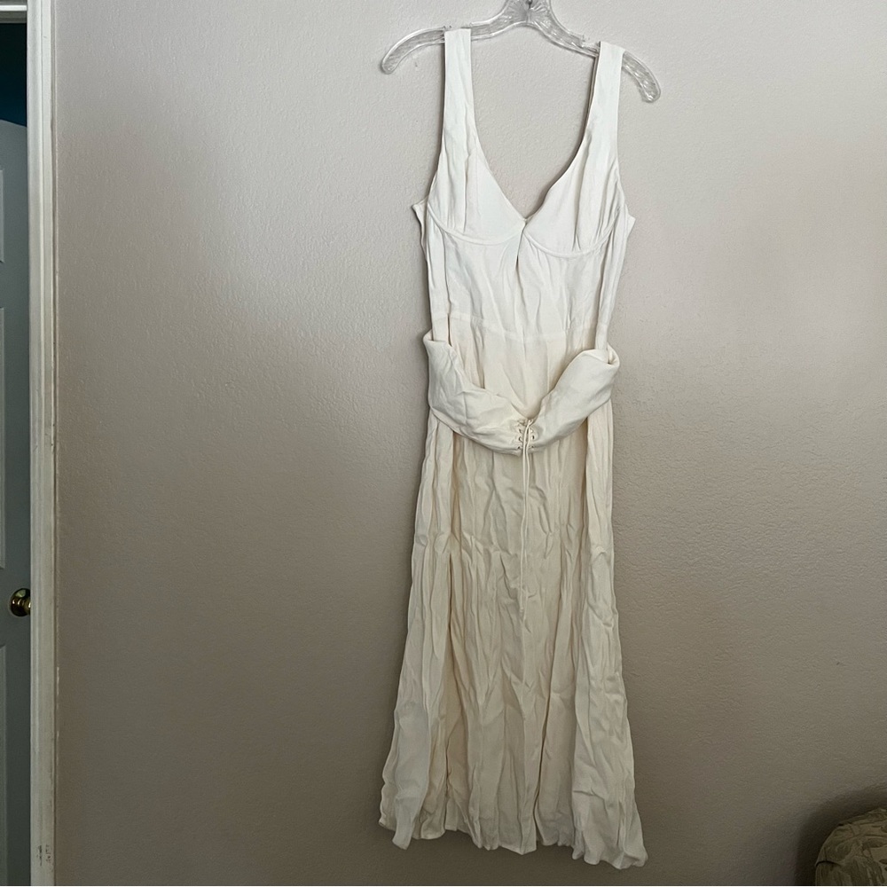 Reformation Sigrid Cream Midi Dress - Picture 4 of 11
